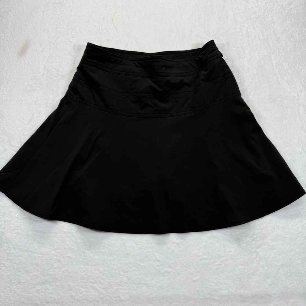 Athleta Ace Tennis Skort Black Athletic Recycled Polyester Blend Size 2 READ
